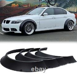 Universal 4x Flexible Car Fender Flares Wheel Arches Extra Wide Body Extension