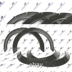 Universal JDM Fender Flares Concave wide body wheel arches Black ABS 70mm 4Pcs