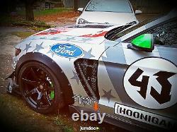 Universal JDM Fender flares CONCAVE over wide body wheel arches ABS 1.5 4pcs