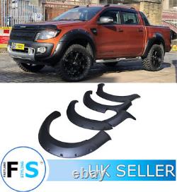 Wheel Arch Fender Flares Wide Body Matte Black For Ford Ranger Raptor T6 11-15