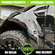 Wheel Arches Gloss Black Bolt Look Wide Fits Ford Ranger 2015-2019 T7 Fenders
