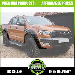 Wheel Arches Gloss Black Bolt Look Wide Fits Ford Ranger 2015-2019 T7 Fenders