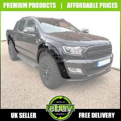 Wheel Arches Gloss Black Bolt Look Wide Fits Ford Ranger 2015-2019 T7 Fenders