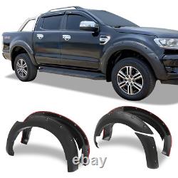 Wheel Arches Kit Bolt Look Matte Black For Ford Ranger 2016+ Double Cab T7 T8