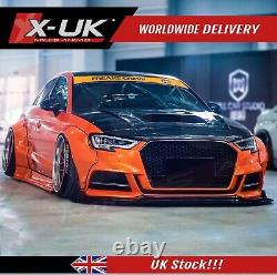 Wide Body Kit Wheel Arches & Side Skirts FRP For Audi A3 S3 8V 2016-2019