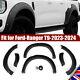 Wide Body Wheel Arches Fender Flares Kit Riveted Style T9 For Ford Ranger 2023+