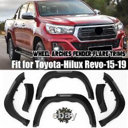 Wide Body Wheel Arches Fender Flares Kits Black For Toyota Hilux Revo 2015-19 UK