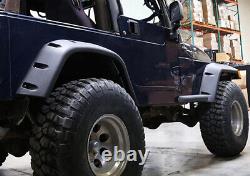 Wide Extended Rivet Wheel Arches Fender Flare Kit For 97-07 Jeep Wrangler II TJ