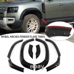 Wide Fender Wheel Arch Trim Kits Set Gloss Black Fit For Defender 110 L663 2020+