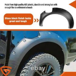 Wide Matte Black Wheel Arches Gloss Fender Flares Kit For Ford Ranger T7 15-2018
