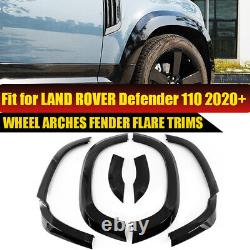 Wide Wheel Arch Fender Flare Trim Gloss Blk For Land Rover Defender 110 L663 20+