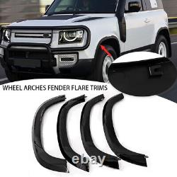 Wide Wheel Arch Fender Flare Trim Kit Set Gloss Black For Defender 90 L663 2020+