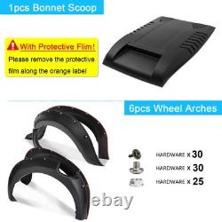 Wide Wheel Arches Bonnet Scoop Guard For Ford Ranger T6 2012-2014 4Door Pickup