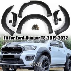Wide Wheel Arches Fender Flares Body Kit 6Pcs Black For Ford Ranger T8 2019-2022