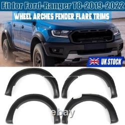 Wide Wheel Arches Fender Flares Body Kit 6Pcs Black For Ford Ranger T8 2019-2022