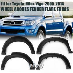 Wide Wheel Arches Fender Flares Body Kit Black For 2005-2014 Toyota Hilux Vigo