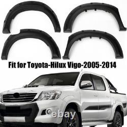 Wide Wheel Arches Fender Flares Body Kit For 2005-2014 Toyota Hilux Vigo Black