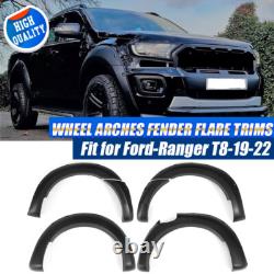 Wide Wheel Arches Fender Flares Upgrade Matte Black For Ford Ranger T8 2019-2022 Wide Wheel Arches Fender Flares Upgrade Matte Black For Ford Ranger T8 2019-2022
