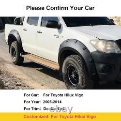 Wide Wheel Arches Kit For Toyota Hilux Vigo 2005-2014 Double Cab Matte Black