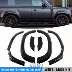 Wide Wheel Arches Kit Set For Land Rover Defender 110 L663 2020+ Gloss Black Uk
