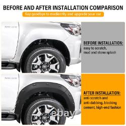 Wide Wheel Arches for Toyota Hilux 2018-2020 Matte Black Fender Flares Body Kit