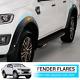 With Led Light For Ford Ranger 2015-2022 T7 T8 Wheel Arches Wide Flares Kit Trim