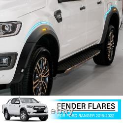 With LED Light for Ford Ranger 2015-2022 T7 T8 Wheel Arches Wide Flares Kit Trim