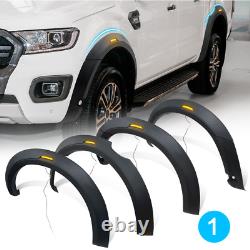 With LED Light for Ford Ranger 2015-2022 T7 T8 Wheel Arches Wide Flares Kit Trim