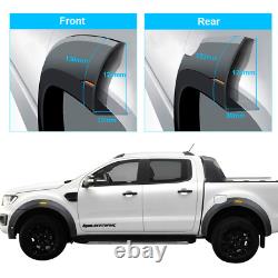 With LED Light for Ford Ranger 2015-2022 T7 T8 Wheel Arches Wide Flares Kit Trim