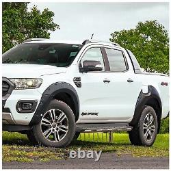 With Park Assist Wide Wheel Arch Fender Flares For Ford Ranger T8 19-22 Black