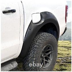 With Park Assist Wide Wheel Arch Fender Flares For Ford Ranger T8 19-22 Black