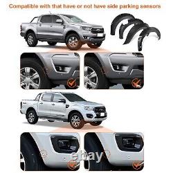 With Park Assist Wide Wheel Arch Fender Flares For Ford Ranger T8 19-22 Black