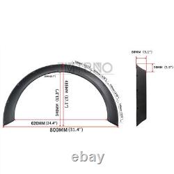 1 Ensemble de passages de roues en plastique flexible durable pour carrosserie large, arches de roues universelles