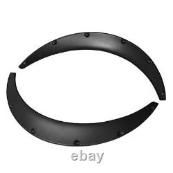2.75/70mm Universal Flexible Car Fender Flares Extra Wide Body Wheel Arches Blk