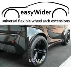 4 pièces d'extension de garde-boue universelle JDM en PVC large
