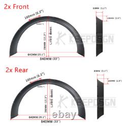 4x Élargisseurs d’ailes universels flexibles 4 extra larges kit carrosserie concave