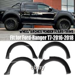 6 pièces d'extensions d'ailes larges de carrosserie pour Ford Ranger T7 16-18