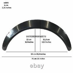 60mm Large Universal Fender Flares Wheel Arch Extension Arches Trims Jdm Set Gs
