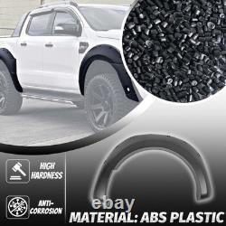 6x élargisseurs d'ailes larges kit carrosserie noir pour Ford Ranger T8 2019-22