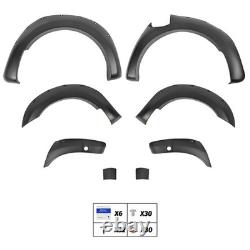 6x élargisseurs d'ailes larges kit carrosserie noir pour Ford Ranger T8 2019-22