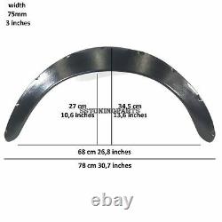 75mm Large Universal Fender Flares Wheel Arch Extension Arches Trims Jdm Set Jdr