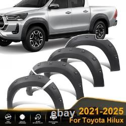 Ailes élargies de 30 mm, garde-boue noir pour Toyota Hilux MK9 2021-2025 Royaume-Uni