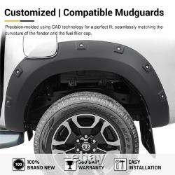Ailes élargies de 30 mm, garde-boue noir pour Toyota Hilux MK9 2021-2025 Royaume-Uni