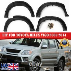 Arches de roue larges en plastique noir pour Toyota Hilux Vigo 2005-2014, élargisseurs d'aile BodyKit