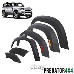 Black Wide Body Wheel Arches Kit + Lumières Pour Land Rover Defender L663 110 2020+