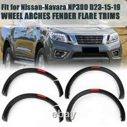 D23 Kit de Carrosserie avec Élargisseurs d'Arches de Roues Large en 6 Pièces pour Nissan Navara NP300 2015-2024