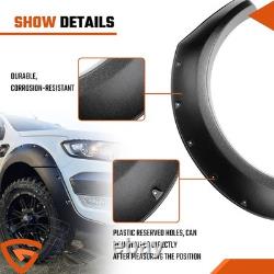 Élargisseurs d'aile de roue larges en noir brillant pour Ford Ranger T7 2015-2018
