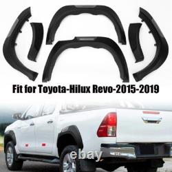 Élargisseurs d'aile de roue noirs pour carrosserie 2015-2019 pour Toyota Hilux Revo