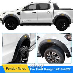 Élargisseurs d'ailes à larges passages de roue pour Ford Ranger 2019-2022 avec trou de capteur PDC