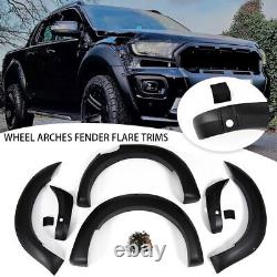 Élargisseurs d'ailes de roue larges en finition noire mate pour Ford Ranger T8 2019-2022